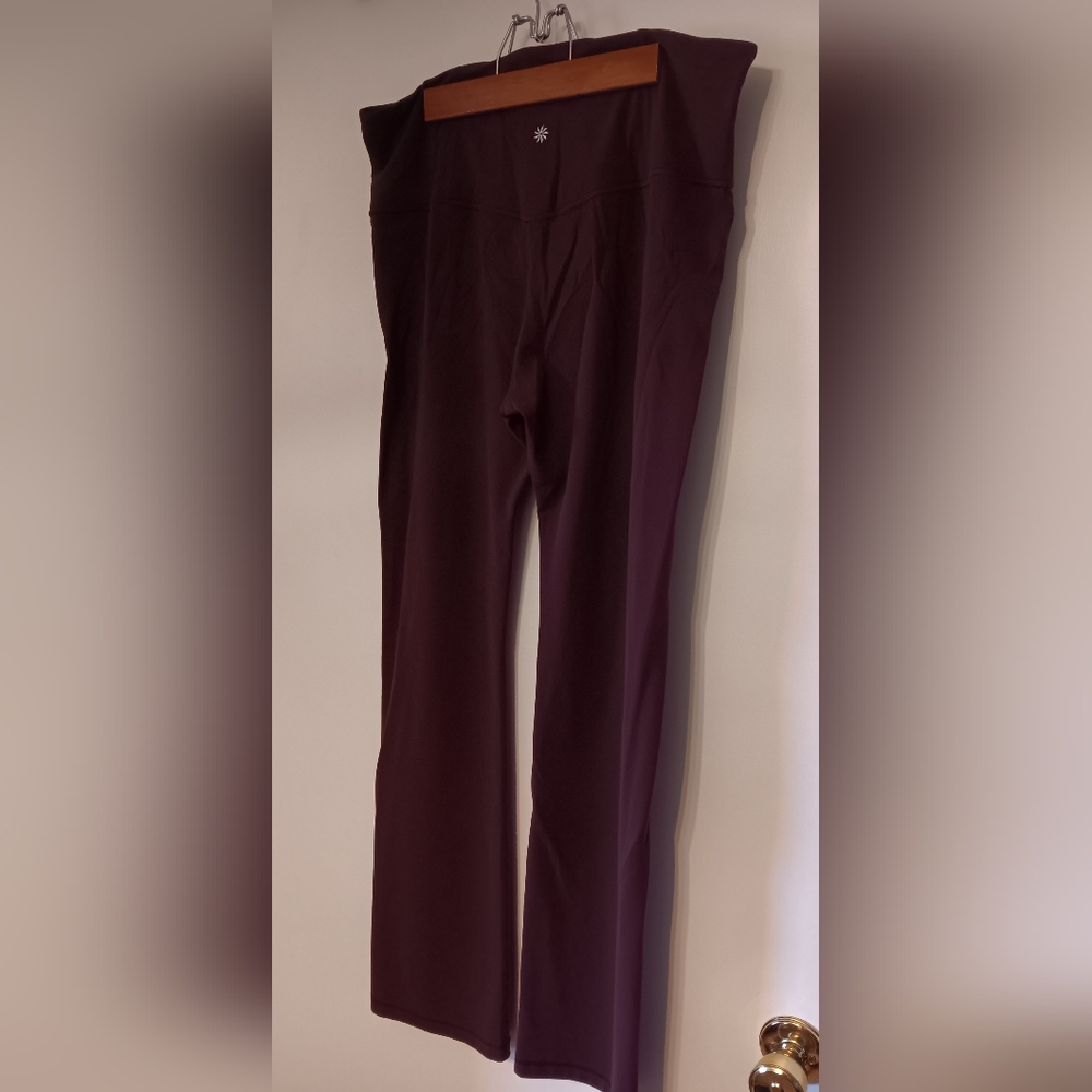 Athleta Burgandy Straight Leg Leggings